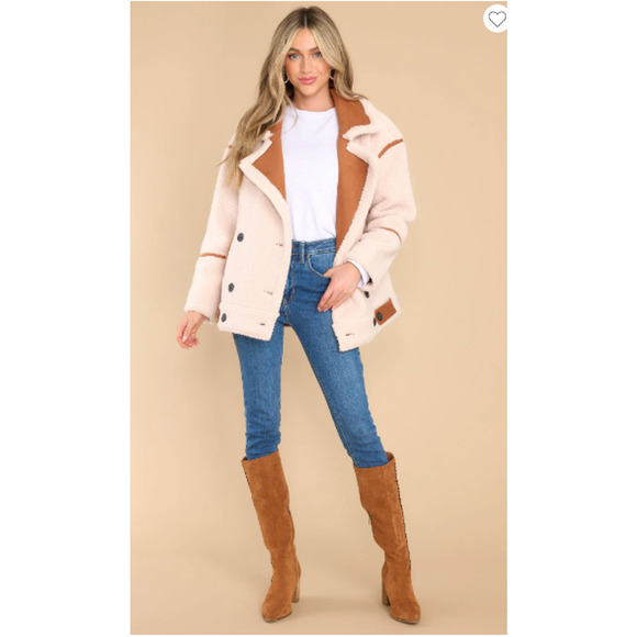 Blank NYC Double Breasted Oversize Faux Sherpa Teddy Bear Jacket Size: S - Picture 11 of 16